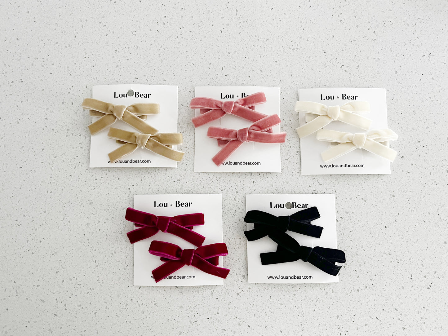 Velvet Bow Barettes